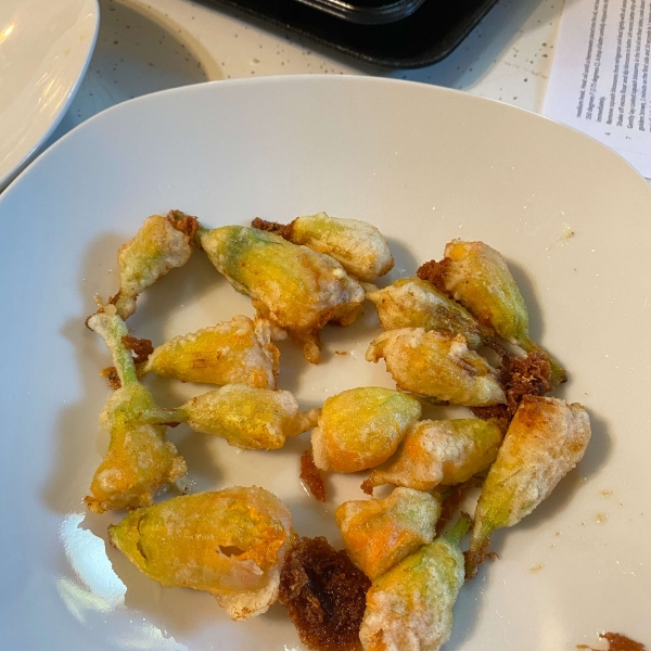 Fried Stuffed Squash Blossoms