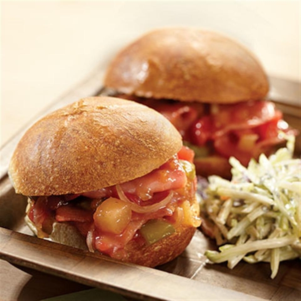 Sweet and Sour Hot Ham Sandwiches