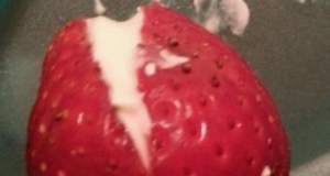 Pudding and Cream-Filled Strawberries
