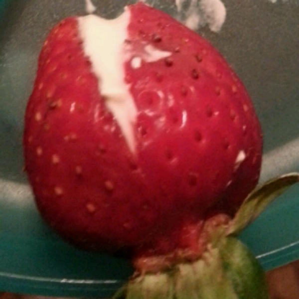 Pudding and Cream-Filled Strawberries