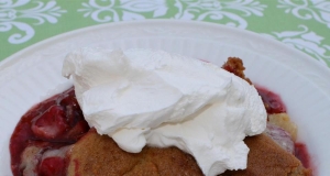 Rhubarb and Strawberry Cobbler