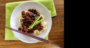 Jajangmyeon (Vegetarian Korean Black Bean Noodles)