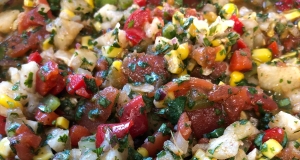 Blackened Corn and Jicama Pico de Gallo