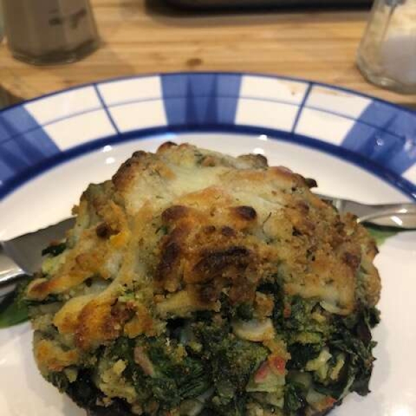 Spinach Stuffed Portobello Mushrooms