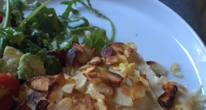Almond Orange Crusted Chicken with Fennel Arugula Salad