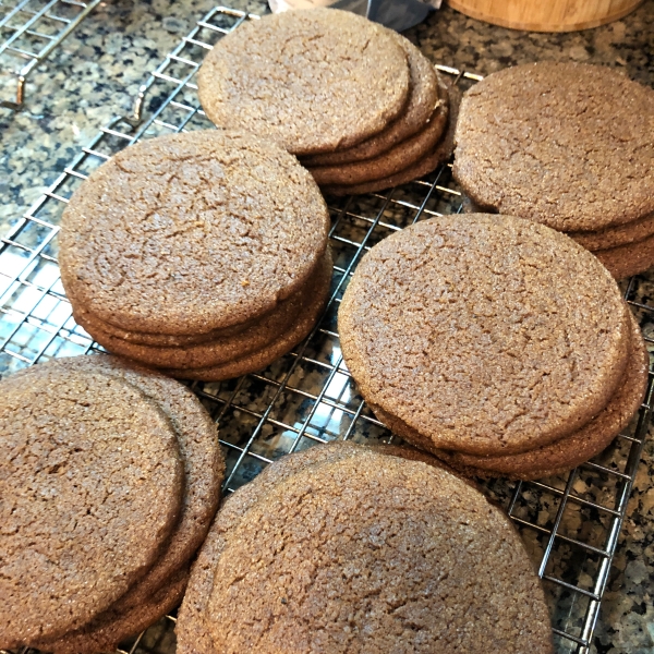 Chewy White Chocolate Chip Gingerbread Cookies