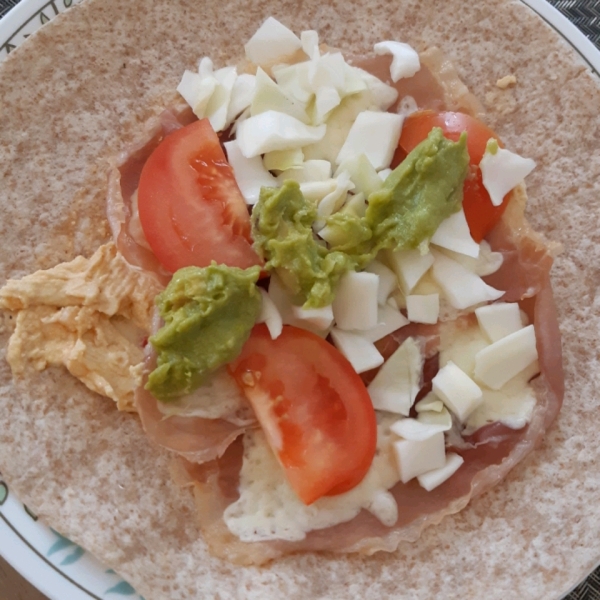 Hummus and Prosciutto Wrap