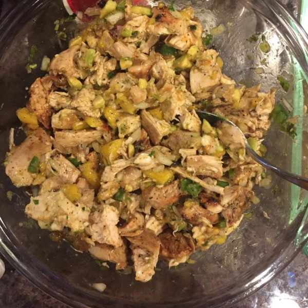Coriander Chicken with Mango Salsa