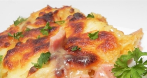 Ham and Scalloped Potato Chip Lasagna
