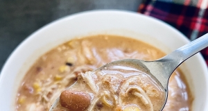Slow Cooker Cheesy Chicken Enchilada Soup
