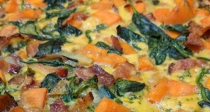 Healthy Sweet Potato and Bacon Breakfast Casserole