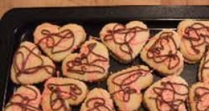 Chocolate Filled Peppermint Valentine Heart Cookies