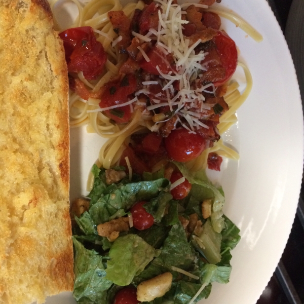 Peppered Bacon and Tomato Linguine