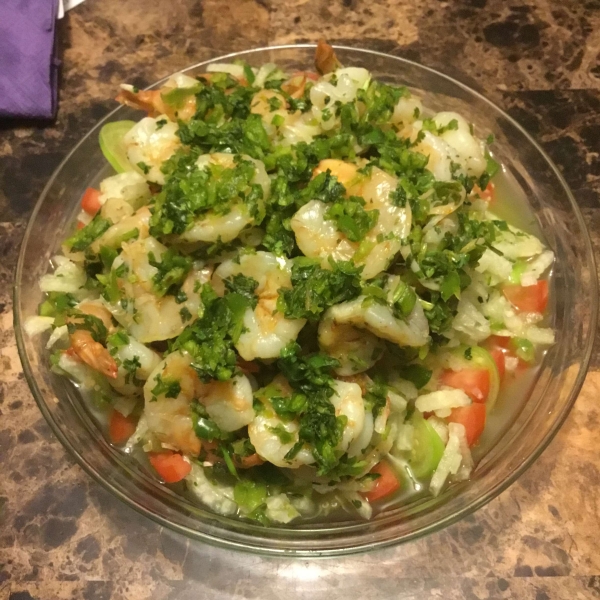 Shrimp, Jicama and Chile Vinegar Salad