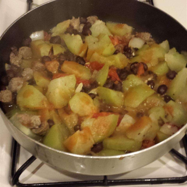 Chayote and Sausage Stew