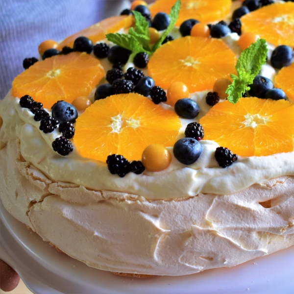 Orange-Berry Pavlova