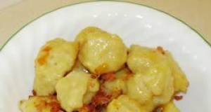 Potato Dumplings with Bacon and Onions