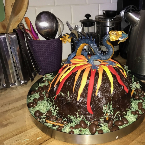 Erupting Volcano Cake