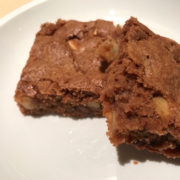 Soft Apple Brownies with Chocolate Chips