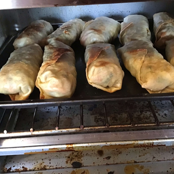 Baked Pork Spring Rolls