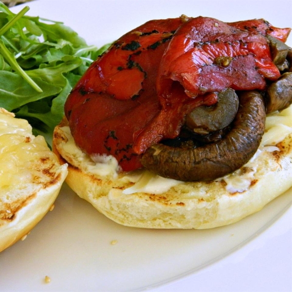 Grilled Mushroom Sandwich With Citrus Mayo