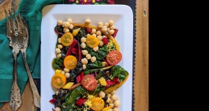 Swiss Chard with Garbanzo Beans and Fresh Tomatoes