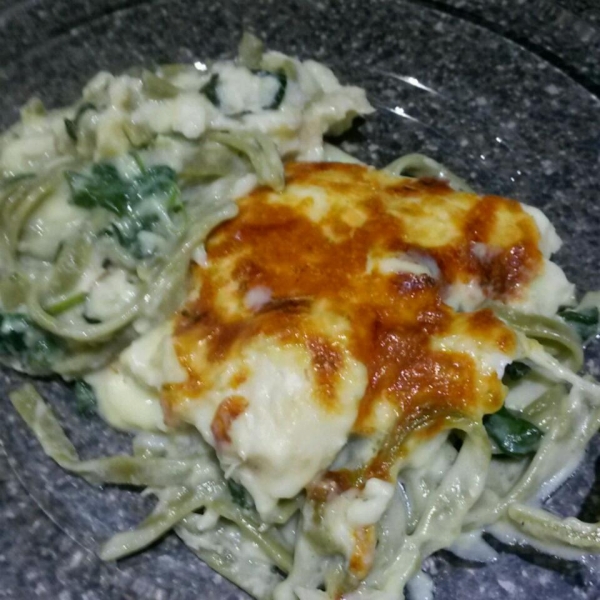 Cheesy Flounder Florentine