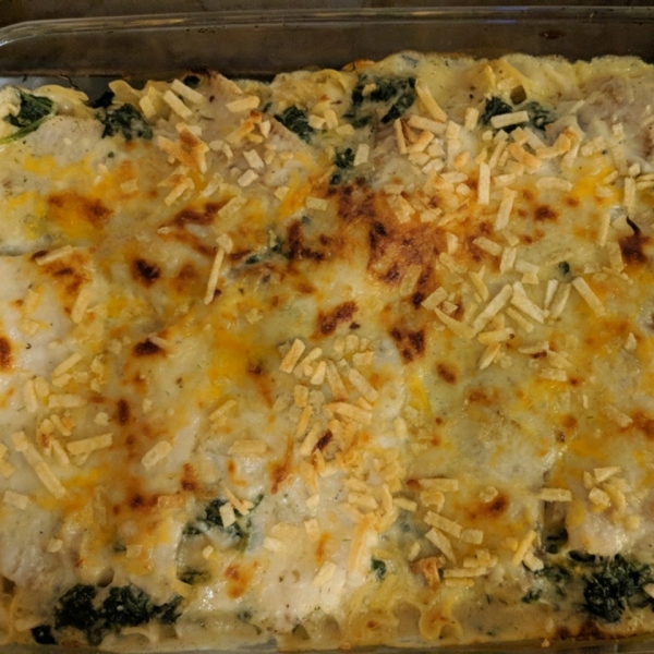 Cheesy Flounder Florentine