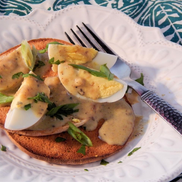 Curried Eggs Over Toast