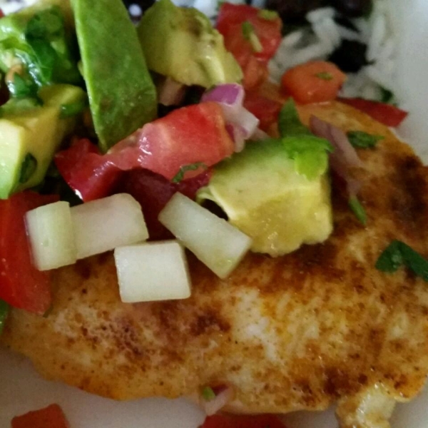 Cumin Rubbed Chicken with Avocado Salsa