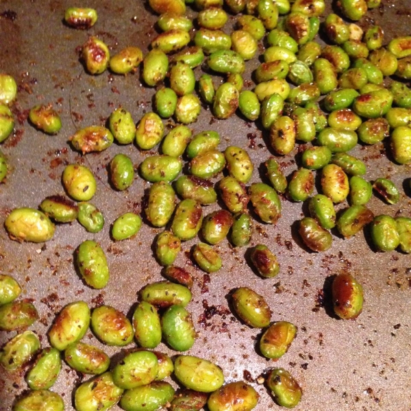 Spicy Roasted Edamame