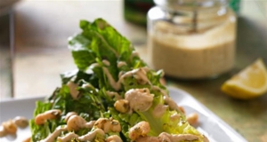 Garlicky Grilled Caesar Salad with Cannellini Herb Croutons