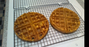 Pumpkin Waffles with Apple Cider Syrup