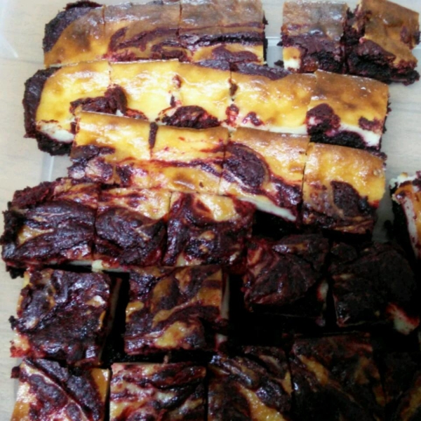 Red Velvet Brownies with Cream Cheese Frosting