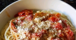 Roasted Cherry Tomatoes with Angel Hair