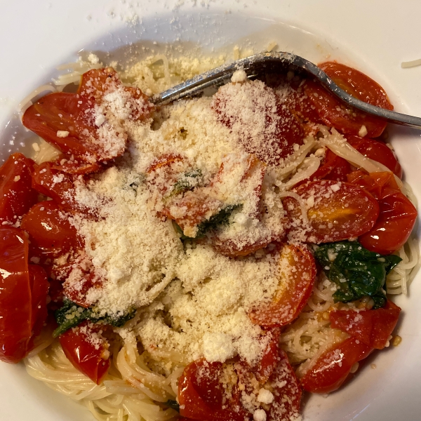 Roasted Cherry Tomatoes with Angel Hair