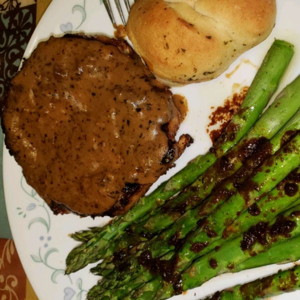 Baked Asparagus with Balsamic Butter Sauce