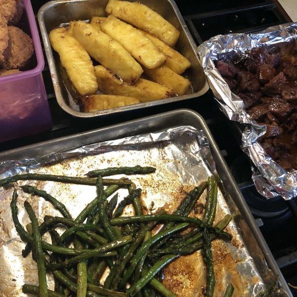 Baked Asparagus with Balsamic Butter Sauce