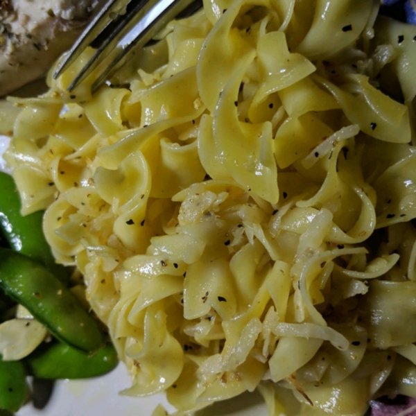 Kohlrabi and Egg Noodles