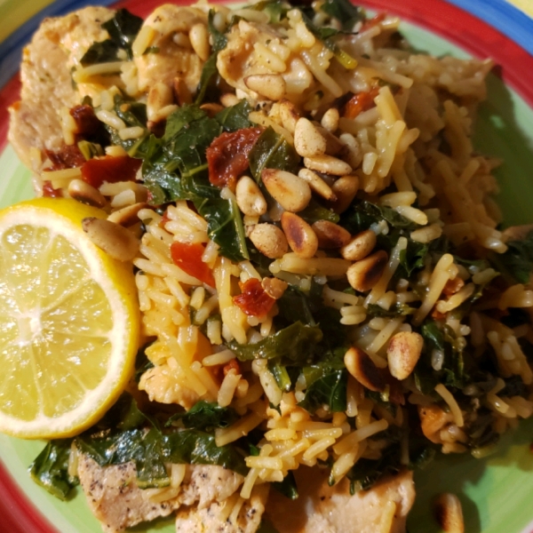 Tuscan Chicken Skillet with Kale & Sun-Dried Tomatoes