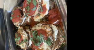Crispy Eggplant Parmesan Stacks