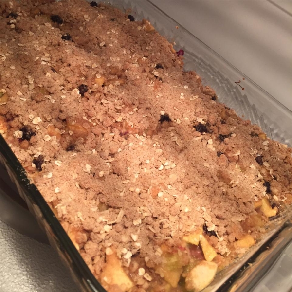 Easy Apple Rhubarb Crisp