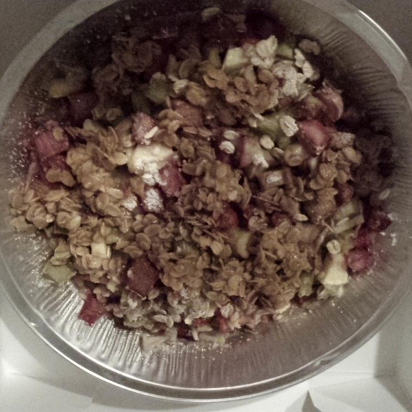 Easy Apple Rhubarb Crisp