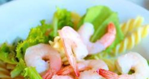 Pasta Salad with Avocado and Shrimp