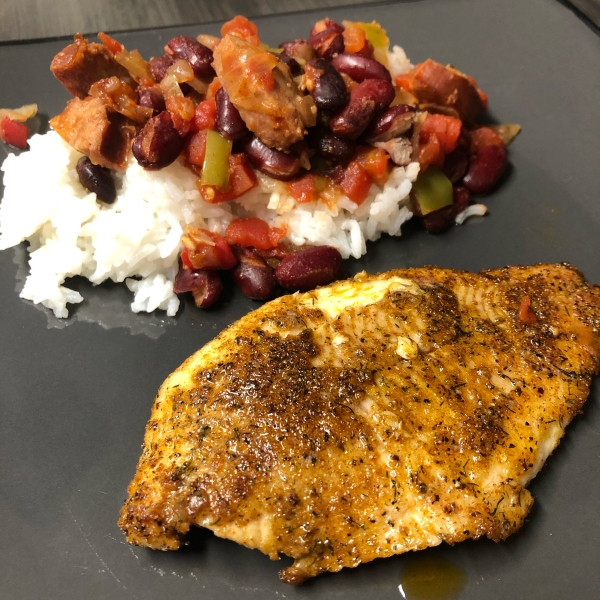 Blackened Catfish and Spicy Rice