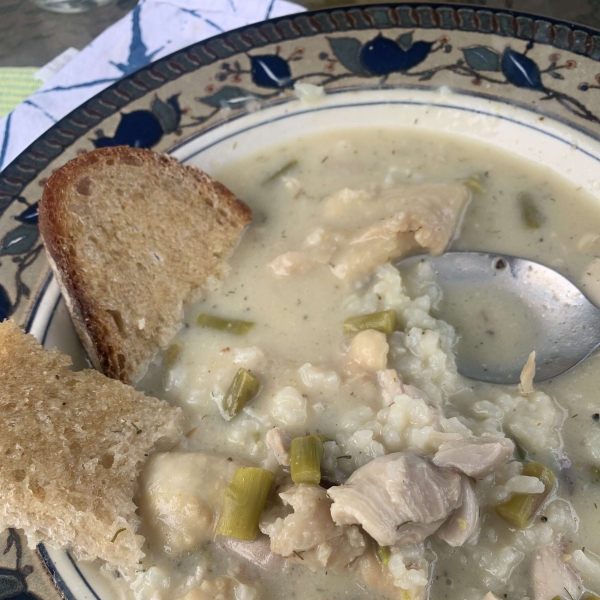 Greek Avgolemono Chicken Soup