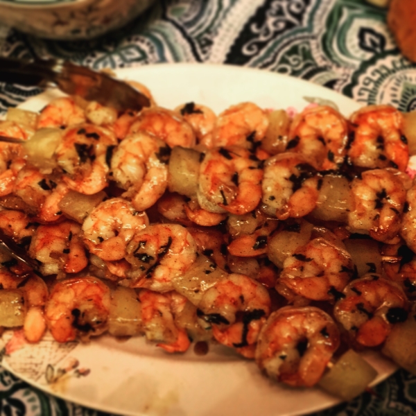 Rum Glazed Grilled Shrimp