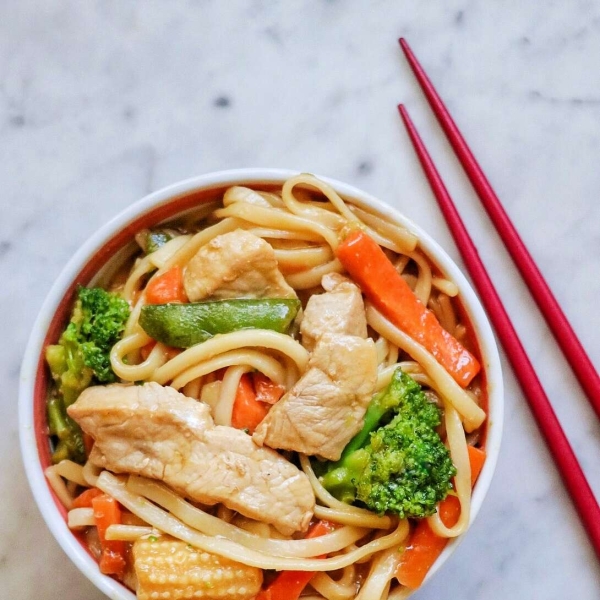 Pork and Udon Noodle Stir-Fry