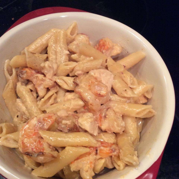 Grilled Shrimp and Chicken Pasta