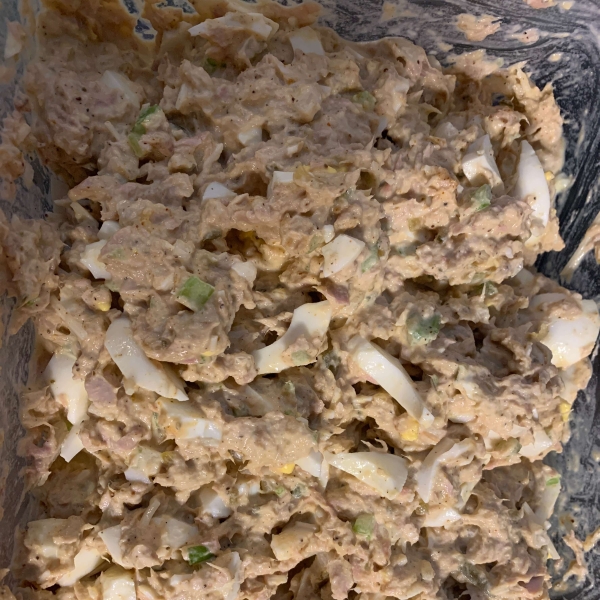 Tuna Salad with Eggs and Pickles